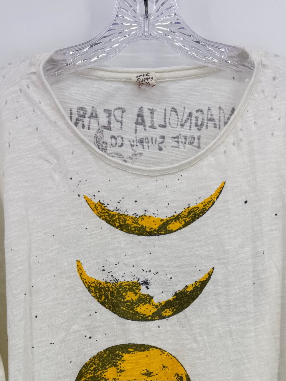 Magnolia Pearl Moon Phases Long-sleeve Tee T-shirt Cotton Ivory One Size - Picture 3 of 10